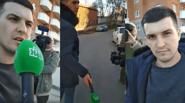 В Краснодаре сотрудники НТВ устроили допрос координатору движения «Голос» у его дома