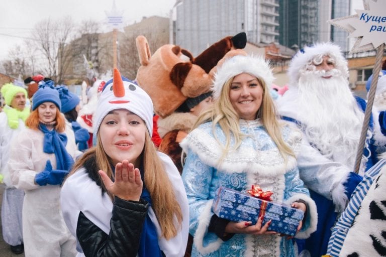Новогоднее шествие в Краснодаре. Фоторепортаж
