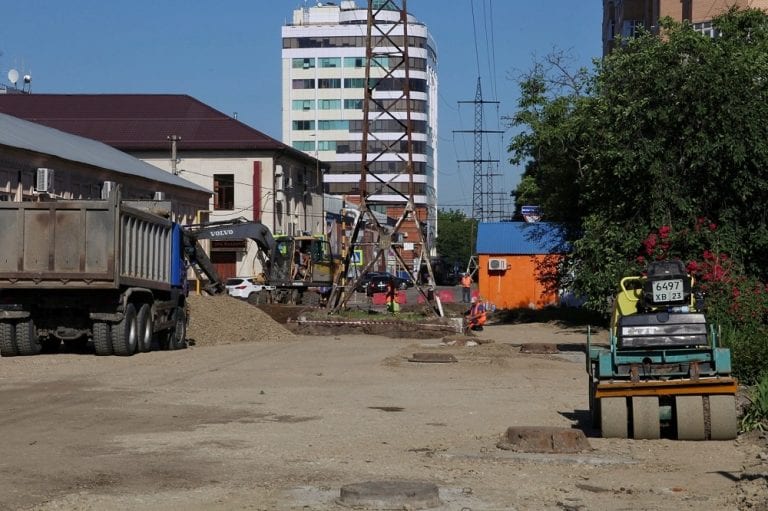 В центре Краснодара отремонтируют улицу Новокузнечную