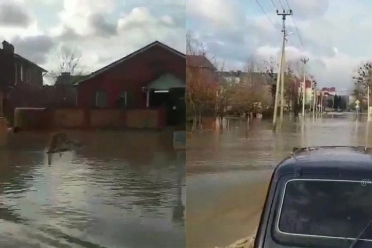 В Горячем Ключе из-за подтоплений улиц введен режим ЧС
