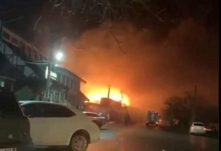 На винзаводе в Темрюкском районе произошёл крупный пожар
