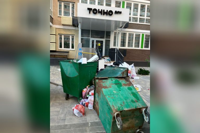 Краснодарцы привезли мусор к дверя УК, чтобы призвать к вывозу отходов