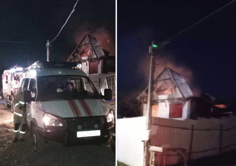Этой ночью в Сочи спасатели газовые баллоны из горящего дома