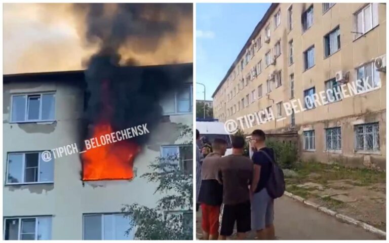 В Белореченске три человека погибли при пожаре в общежитии